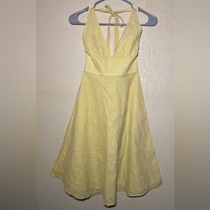 J Crew Yellow Halter Dress!!